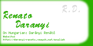 renato daranyi business card