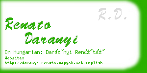 renato daranyi business card